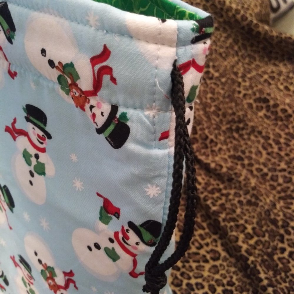 2449 Jeaniemade Scrapbags Snowman Theme Shoulder Tote Bag - Picture 4 of 5